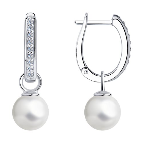 Cercei din Argint cu Perle si Zirconiu - 5