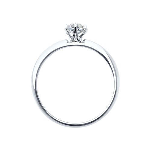 Inel din Aur Alb 14K cu Diamante - 2