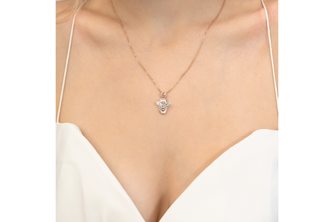 Pandantiv Aur Roz 14K cu - 2