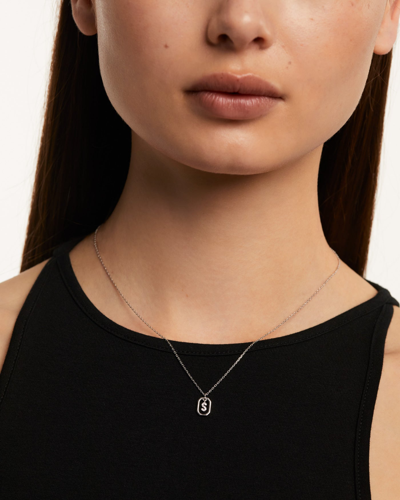 Colier din Argint cu Zirconiu Litera S - 4
