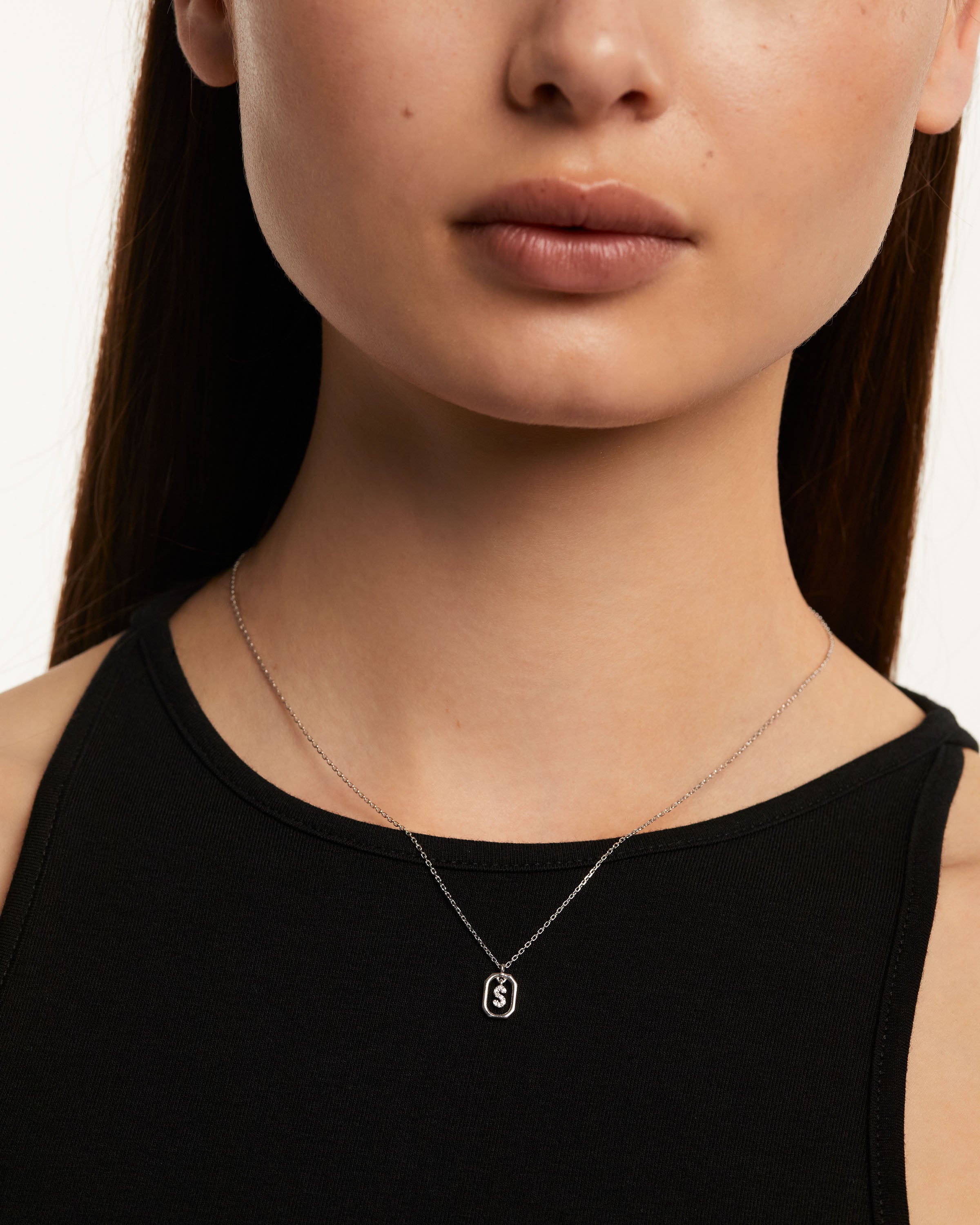 Colier din Argint cu Zirconiu Litera S - 2