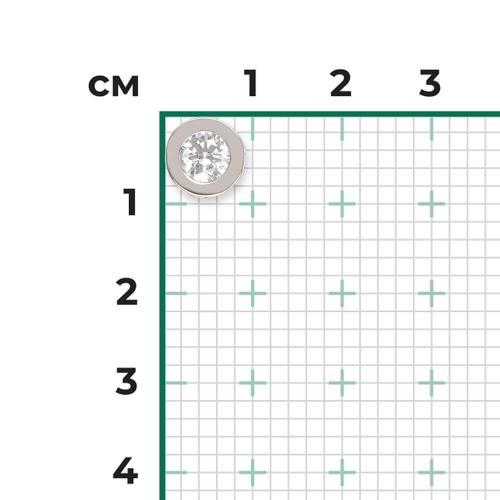 Pandantiv Aur Alb 14K cu Zirconiu - 2