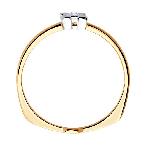 Inel din Aur Roz 14K cu Diamant - 2