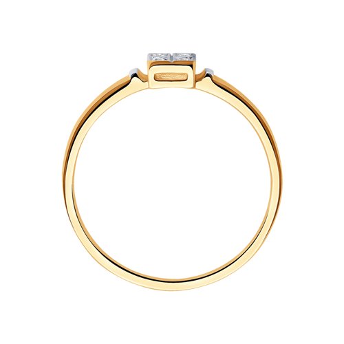 Inel din Aur Roz 14K cu Diamante - 2