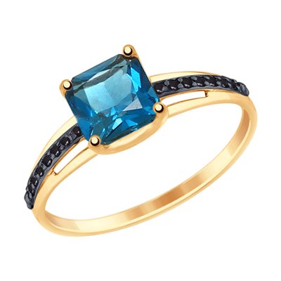 Inel din Aur Roz 14K cu Topaz si Zirconiu - 1