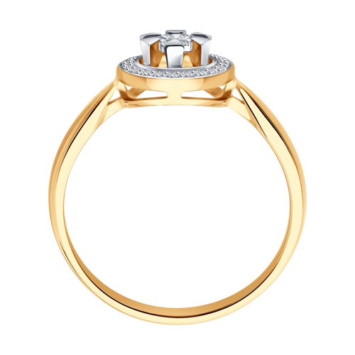 Inel din Aur Roz 14K cu Diamante - 2