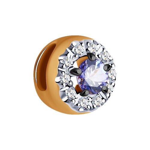 Pandantiv din Aur Roz 14K cu Tanzanit si Diamante - 2