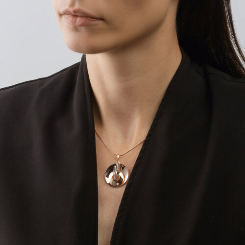 Pandantiv din Aur Roz 14k - 3