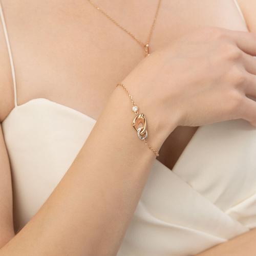 Bratara Aur Combinat  14K cu Topaz - 2