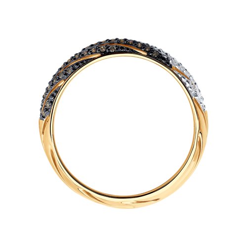 Inel din Aur Roz 14K cu Diamante - 2