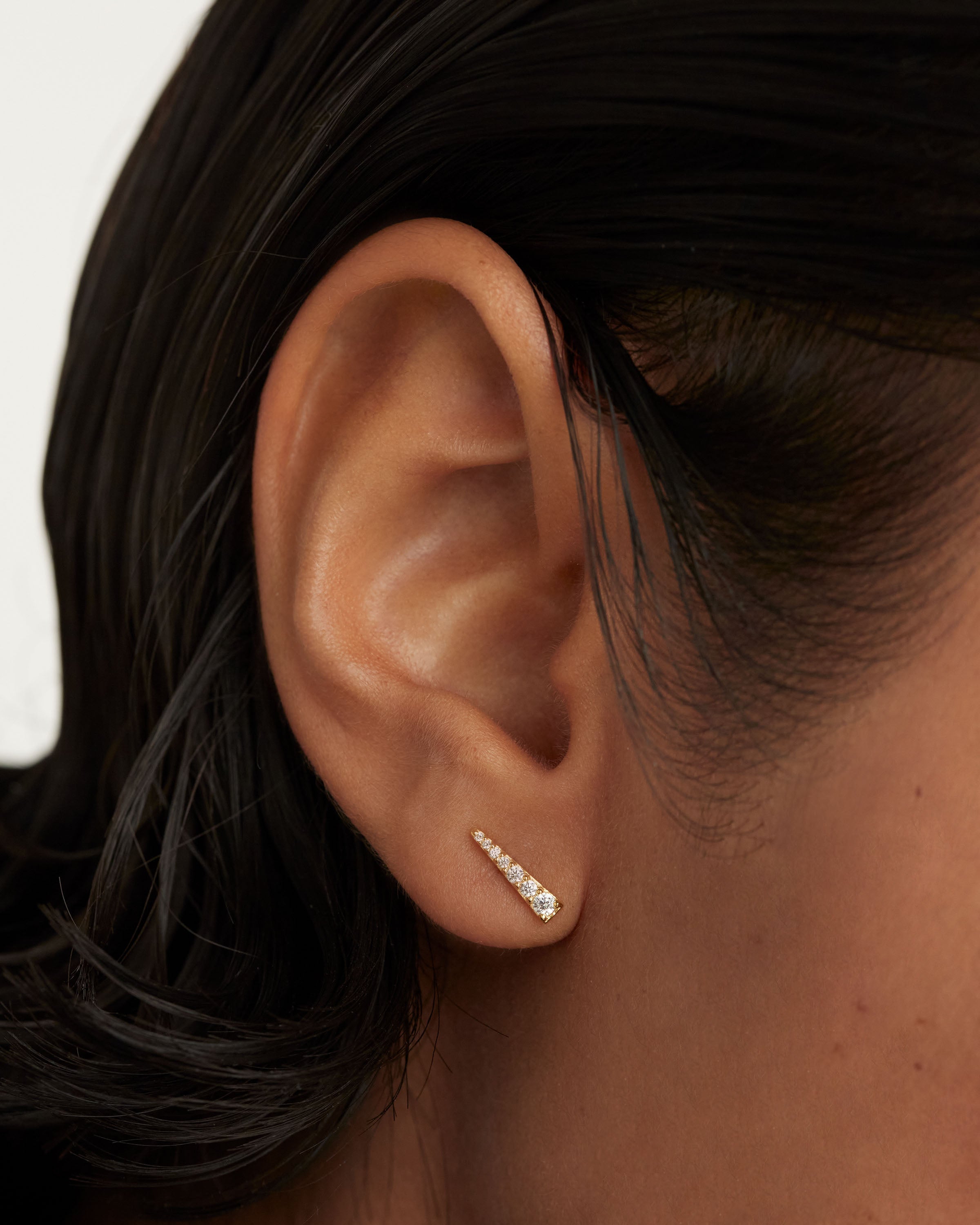 Cercei din Argint placat cu Aur cu Zirconiu - 3