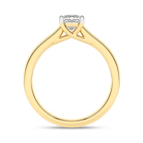 Inel de logodna din Aur Galben 14K cu Diamant 0.50Ct - 1