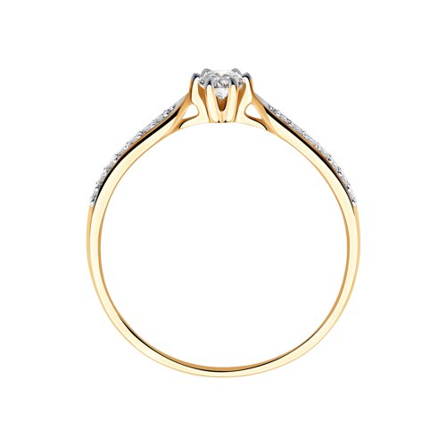 Inel din Aur Roz 14K cu Diamante - 2