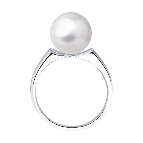 Inel din Aur Alb 14K cu Diamante si Perla de Ocean - 3