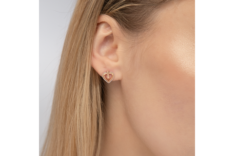 Cercei Aur Combinat 14K cu - 2