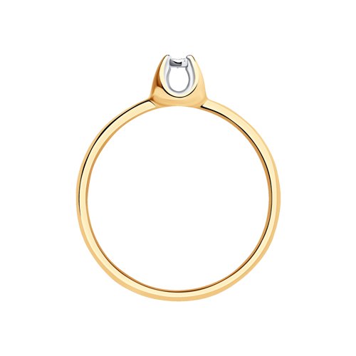 Inel din Aur Roz 14K cu Diamant - 2