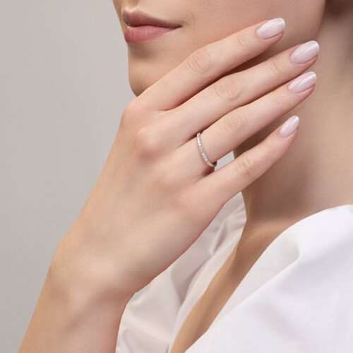 Verigheta din Aur Alb 14K cu Diamante - 4