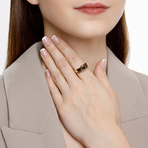 Inel din Aur Roz 14k cu Zirconiu - 3