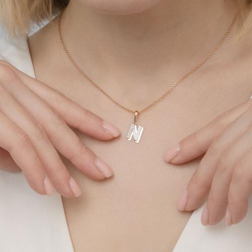 Pandantiv Aur Combinat  14K cu Zirconiu - 2