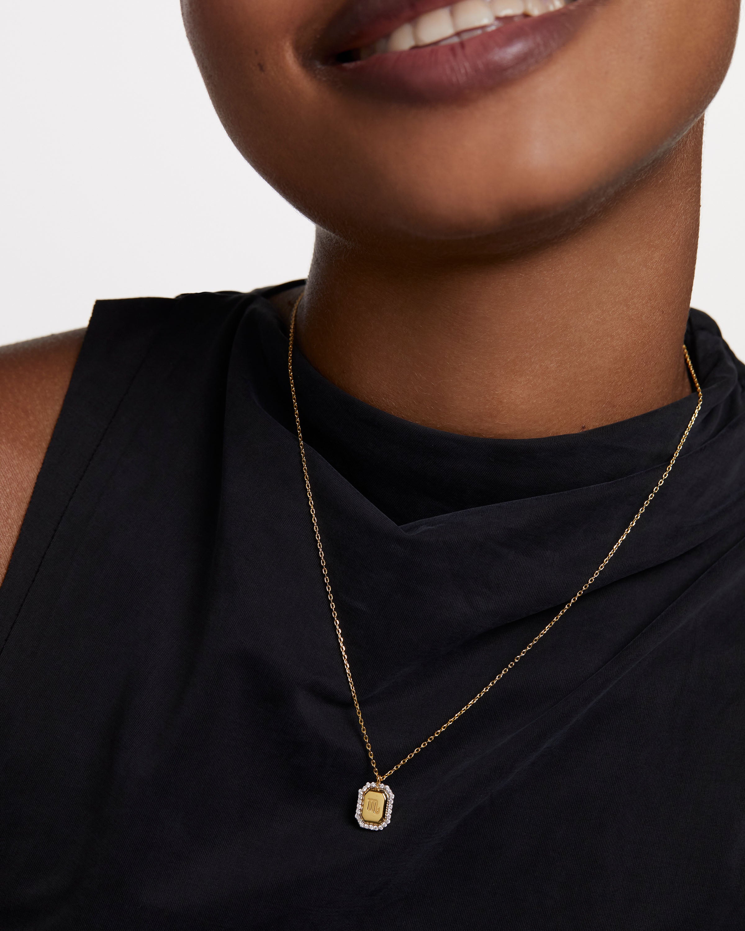 Colier din Argint placat cu Aur cu Zirconiu Zodia Scorpion - 3