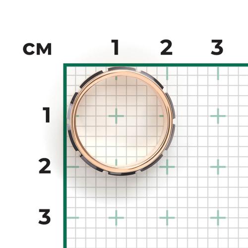 Inel Aur Roz 14K cu Diopsid - 2