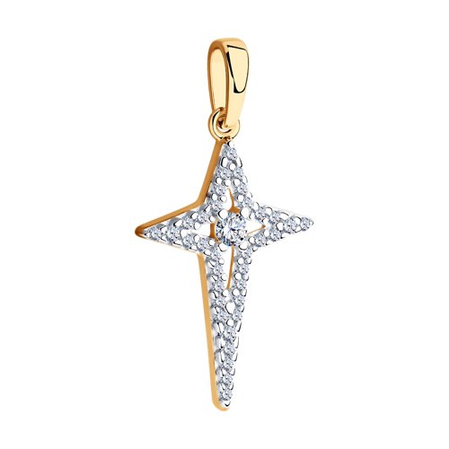 Pandantiv din Argint placat cu Aur cu Zirconiu - 2