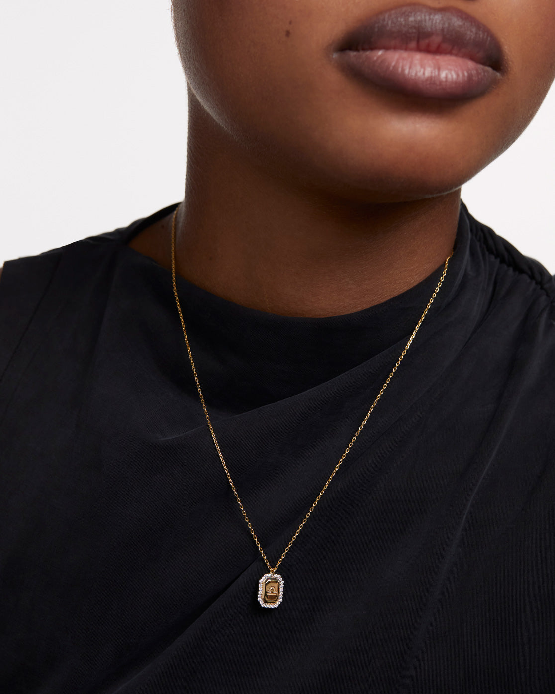 Colier din Argint placat cu Aur cu Zirconiu Zodia Balanta - 5