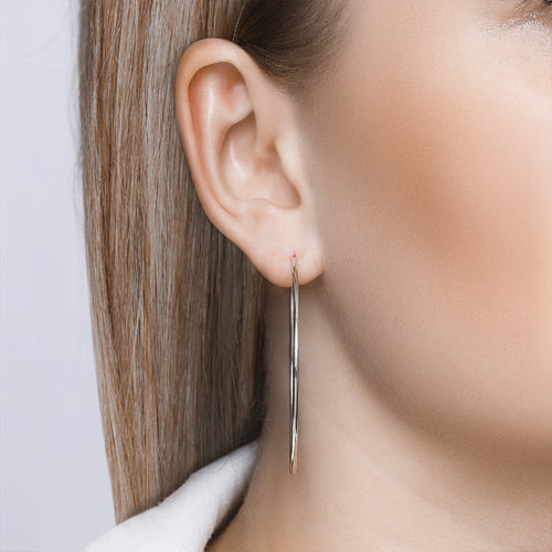 Cercei Congo din Argint diametrul 45mm - 3