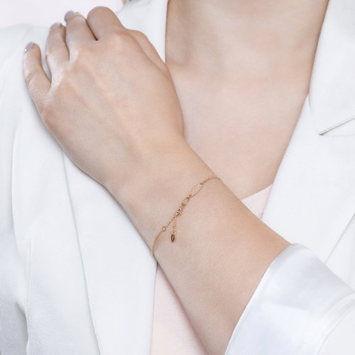 Bratara din Aur Roz 14K cu Topaz, Crisolit si Zirconiu Colibri - 4