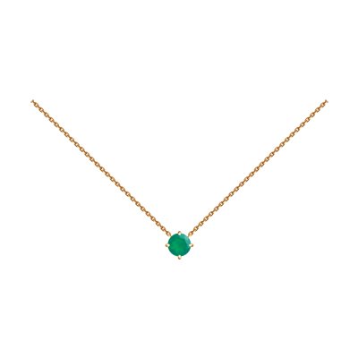 Colier din Aur Roz 14K cu Agat - 1