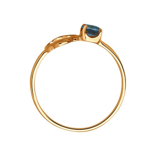 Inel din Aur Roz 14K cu Topaz London - 3