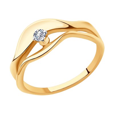Inel din Aur 14K cu Diamant - 1