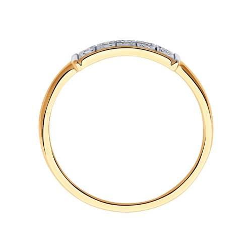 Inel din Aur Roz 14K cu Diamante - 2