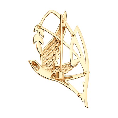 Brosa din Aur Roz 14k - 2