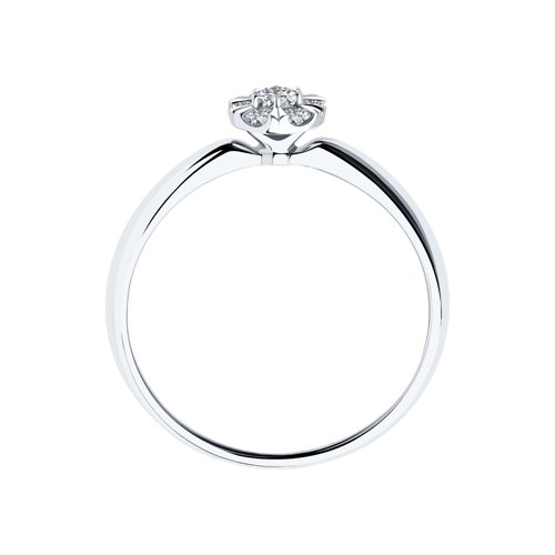 Inel din Aur Alb 14K cu Diamante - 2