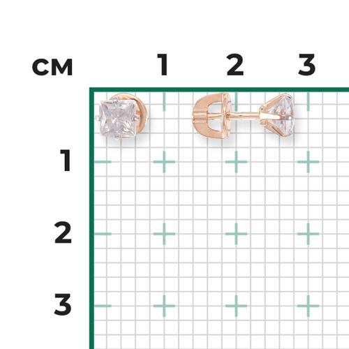 Cercei Aur Roz 14K cu Zirconiu - 2