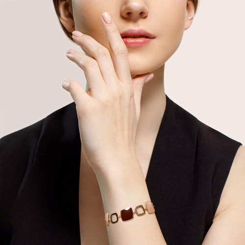 Bratara din Argint placat cu Aur cu Email - 2