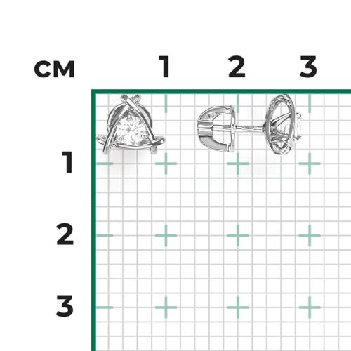 Cercei Aur Alb 14K cu Zirconiu - 2