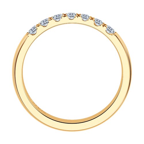 Inel din Aur Roz 14K cu Diamante - 2