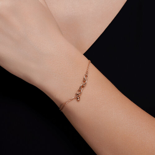 Bratara din Aur Roz 14K  - 4