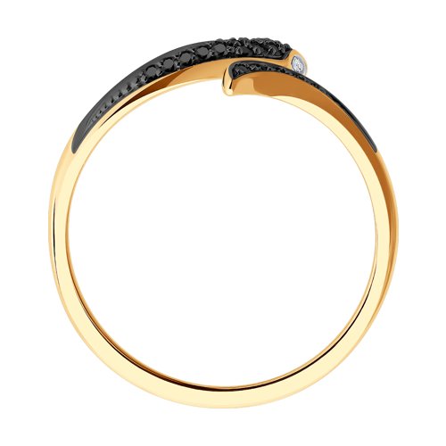 Inel din Aur Roz 14K cu Diamante Sarpe - 2