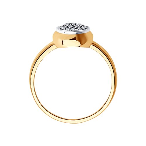 Inel din Aur Roz 14K cu Diamante - 2