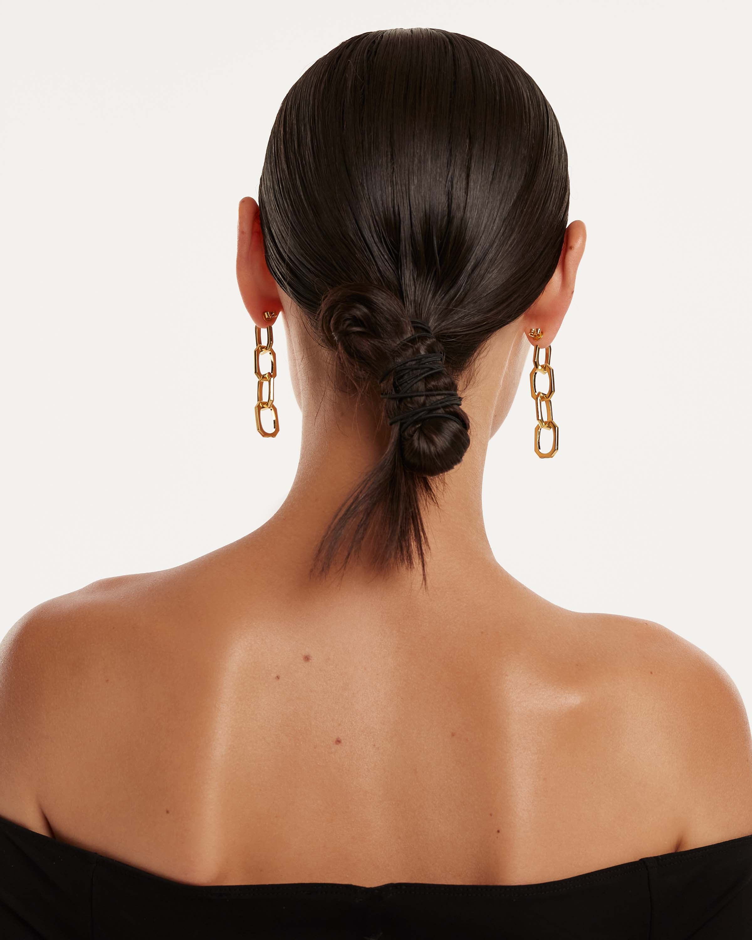 Cercei din Argint placat cu Aur cu Zirconiu - 7