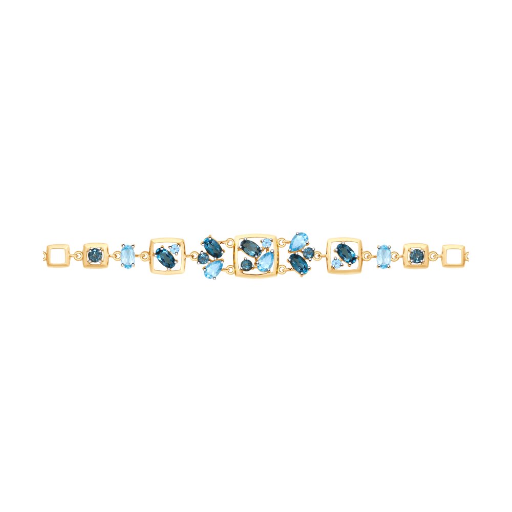 Bratara din Aur Roz 14K cu Topaz, articol 750289, previzualizare foto 1