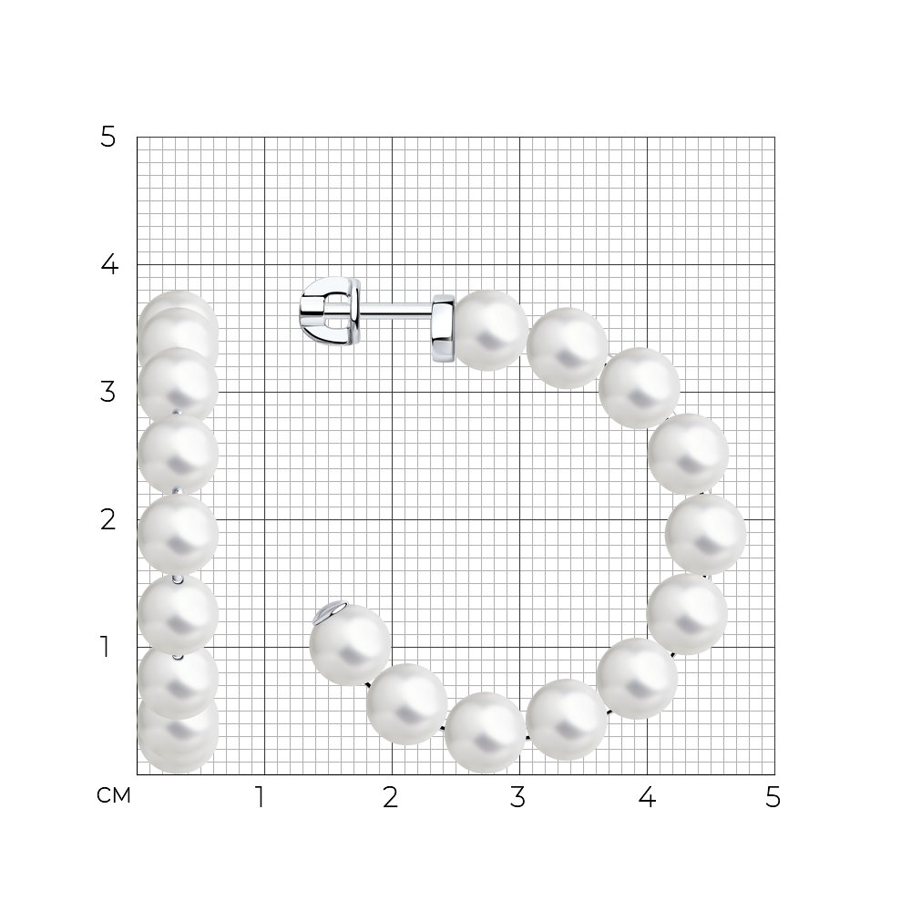 Cercei din Argint cu Perle Swarovski, articol 94024789, previzualizare foto 2