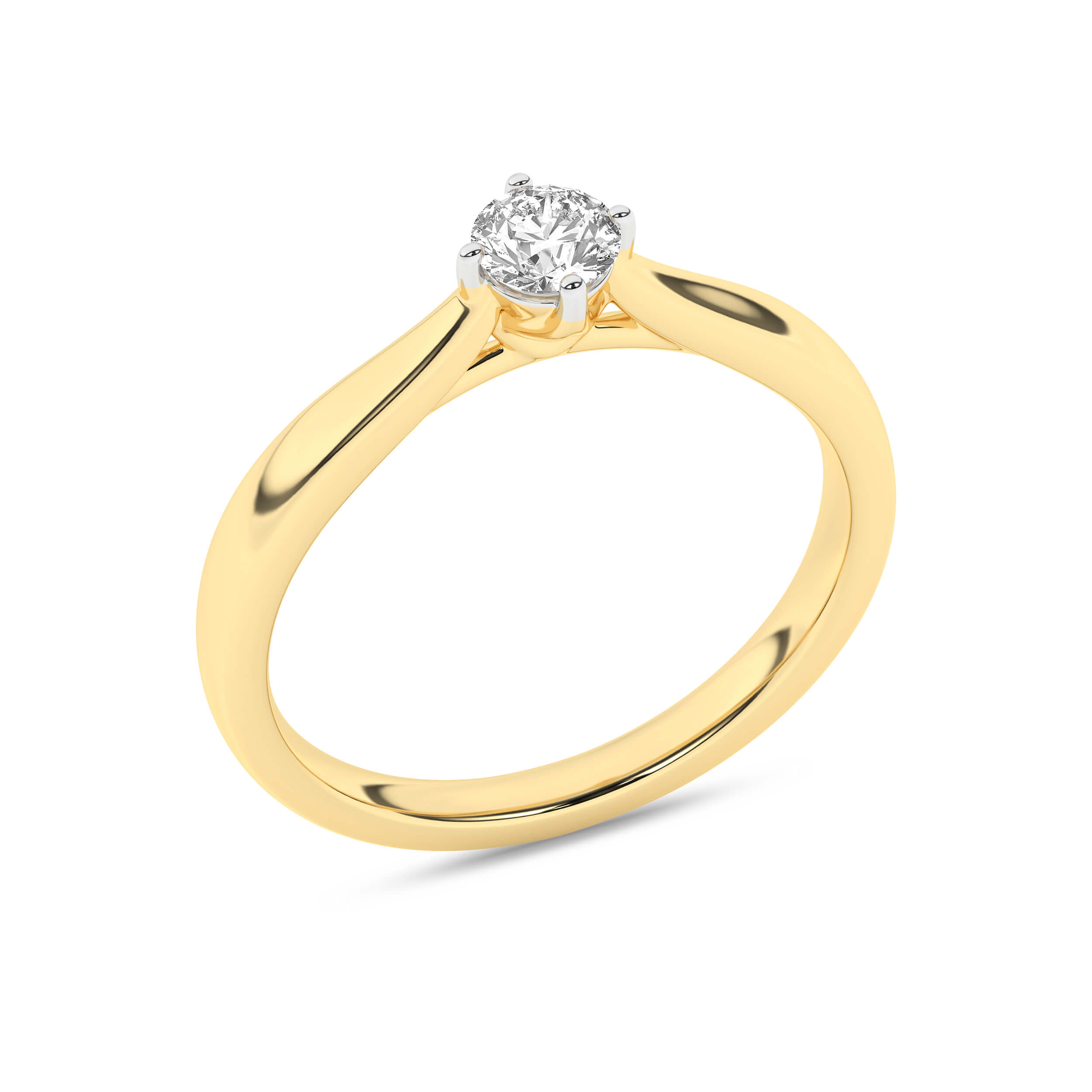 Inel de logodna din Aur Galben 14K cu Diamant 0.25Ct, articol RS1441, previzualizare foto 4