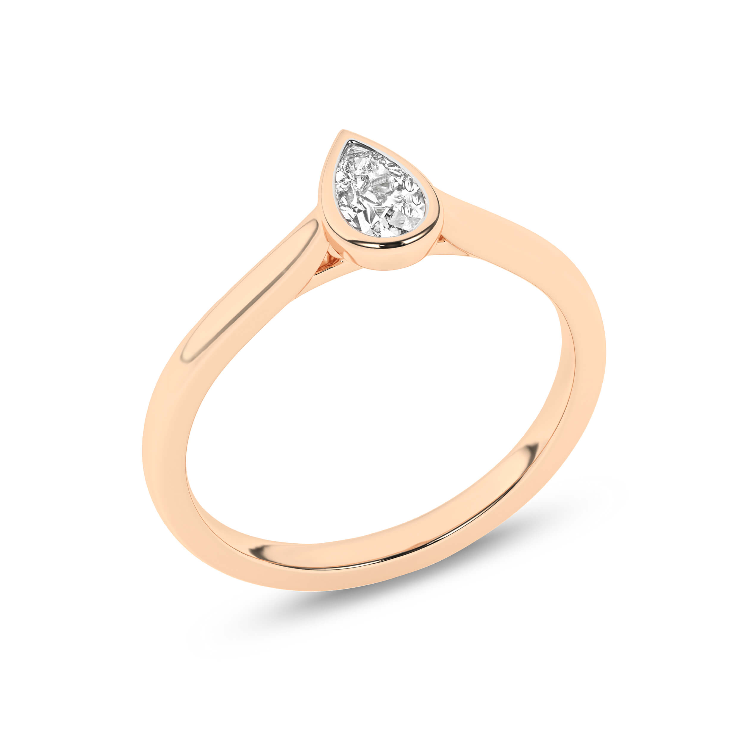Inel de logodna din Aur Roz 14K cu Diamant 0.33Ct, articol RS0577, previzualizare foto 4