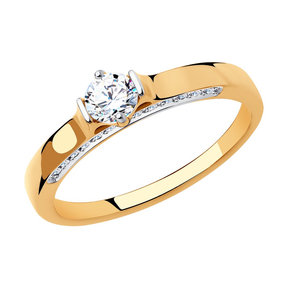 Inel de logodna din Aur Roz 14K cu Zirconiu Swarovski, articol 81010472, previzualizare foto 1