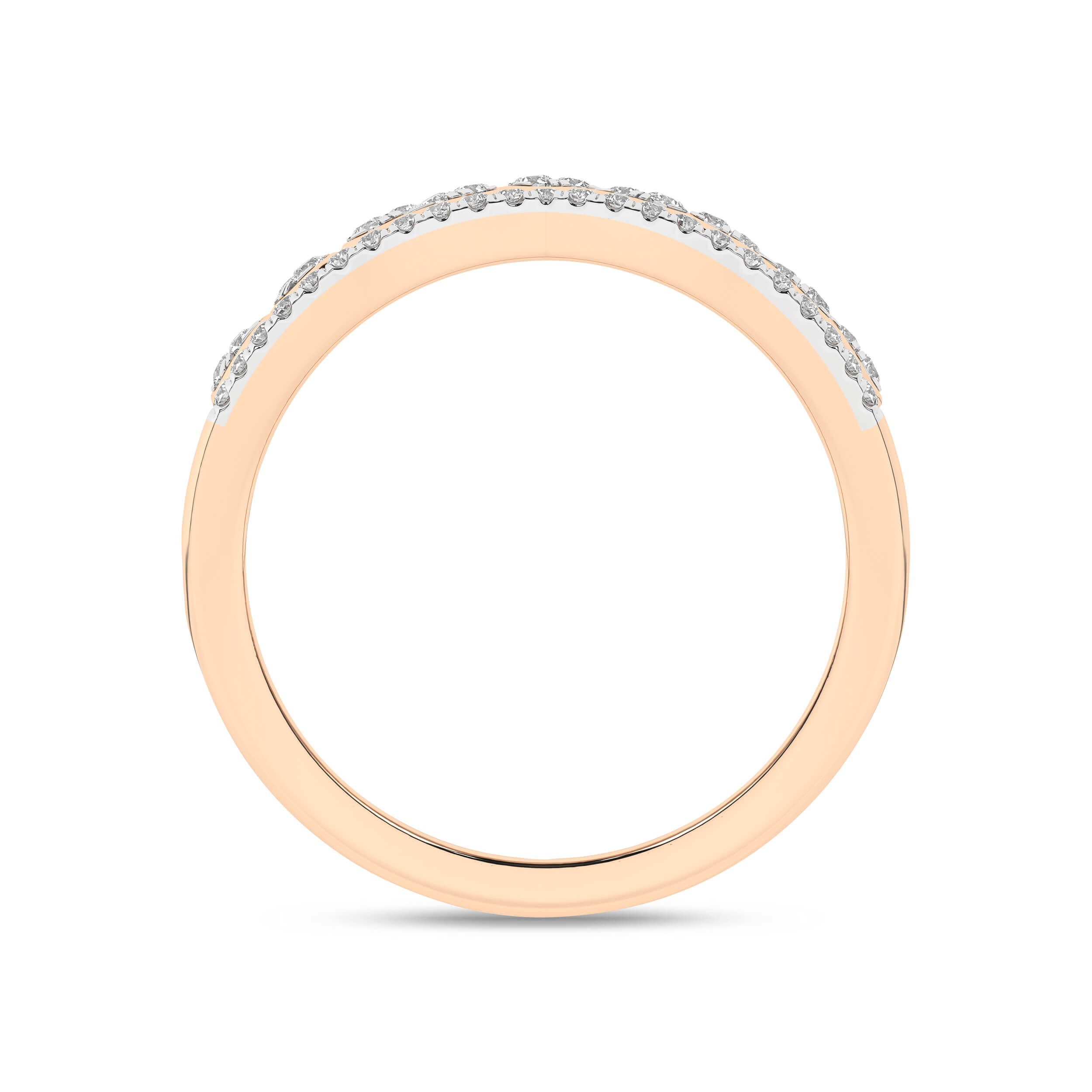 Inel din Aur Roz 14K cu Diamante 0.15Ct, articol RF14900, previzualizare foto 2