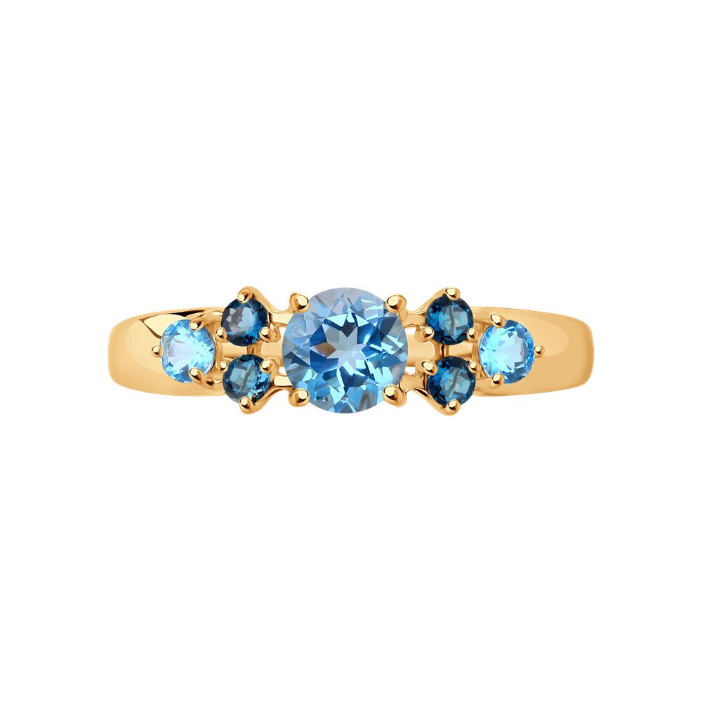 Inel din Aur Roz 14K cu Topaz, articol 714995, previzualizare foto 2